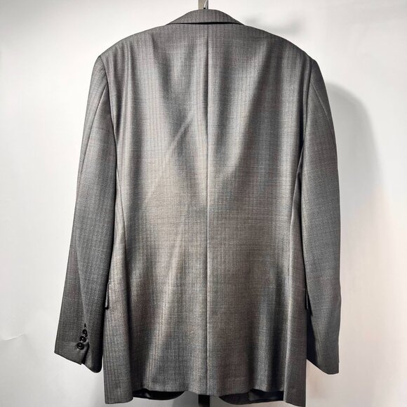 ERMENEGILDO ZEGNA Over Checked Two-Piece Wool Suit Trofeo 600 Gray 48R Italy - Picture 4 of 16
